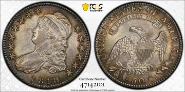 1819/8 50C O-105 AU58