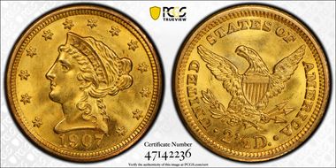 1907 $2.50 MS65