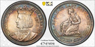 1893 25C Isabella MS63