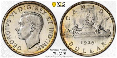 1946 S$1 FWL MS63