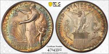 1915-S 50C Panama-Pacific MS65