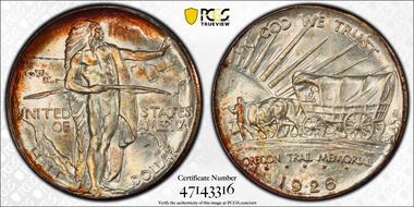 1926 50C Oregon MS67+