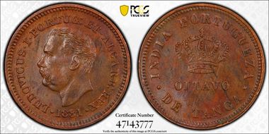 1881 1/8 Tan KM-307 MS62BN