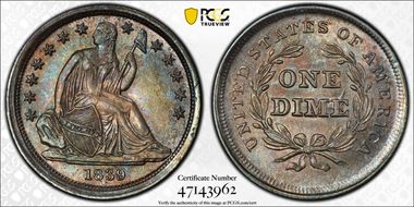 1839 10C No Drapery MS65