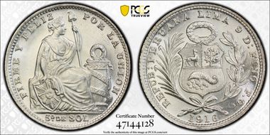 1916-FG 1/5 Sol MS65