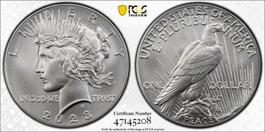 2023 $1 Peace Dollar First Strike MS70