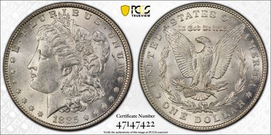 1885 $1 AU58