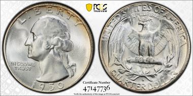 1950-S 25C MS66