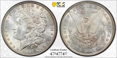 1887 $1 MS63