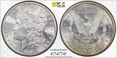 1881-S $1 MS62