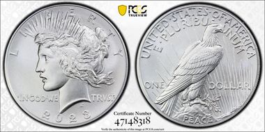2023 $1 Peace Dollar MS70