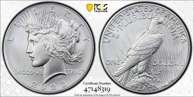 2023 $1 Peace Dollar MS70