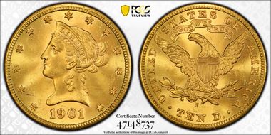 1901-S $10 MS64