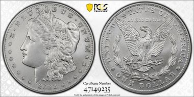 2023 $1 Morgan Dollar First Strike MS70