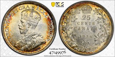 1936 25C MS62