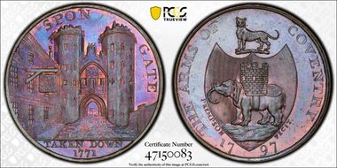 1797 Tk 1/2D DH-276 Warwickshire Kempson's MS64BN