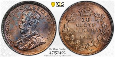 1913 10C Sm Leaves SP64