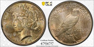 1924 $1 VAM 8B Clashed E N1