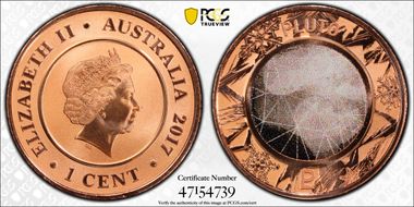 2017 1C Planetary Coins Pluto Colorized MS70RD