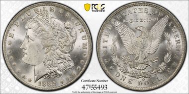 1885-O $1 MS66