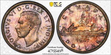 1947 S$1 Blunt 7 MS63