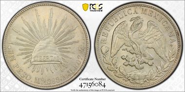 1898-Mo AM Peso Restrike KM-409.2 MS64