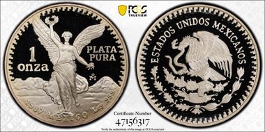 1987-Mo Onza Libertad Ag PR69DCAM