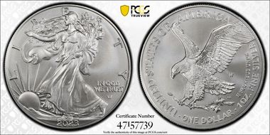 2023-W $1 Burnished Silver Eagle SP70