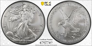 2023-W $1 Burnished Silver Eagle SP70