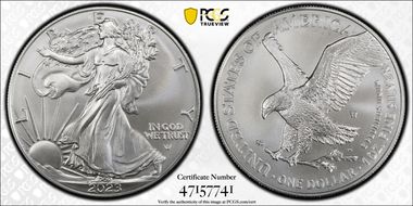 2023-W $1 Burnished Silver Eagle SP70