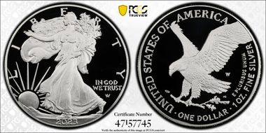 2023-W $1 Silver Eagle PR70DCAM