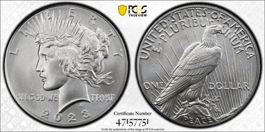 2023 $1 Peace Dollar First Strike MS70