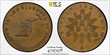 1790s Tkn 1/2P Kentucky, Plain Edge AU55BN