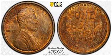 1909 VDB 1C MS63RB