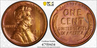 1955 1C Doubled Die Obverse N1BN