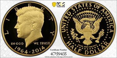 2014-W 50C Gold JFK 50th Anniversary PR70DCAM