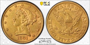 1881 $5 N1