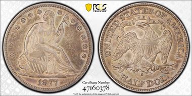 1877-S 50C XF45