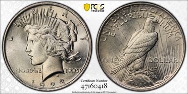 1923 $1 MS62