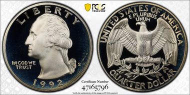 1992-S 25C Silver PR69DCAM