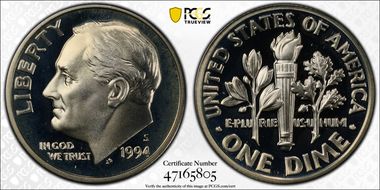 1994-S 10C Silver PR69DCAM