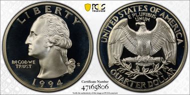 1994-S 25C Silver PR69DCAM