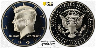 1994-S 50C Silver PR69DCAM