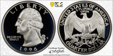 1996-S 25C Silver PR69DCAM