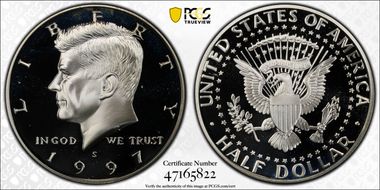 1997-S 50C Silver PR69DCAM