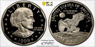 1999-P SBA$1 PR70DCAM