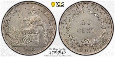 1946 50C Lec-265 MS62