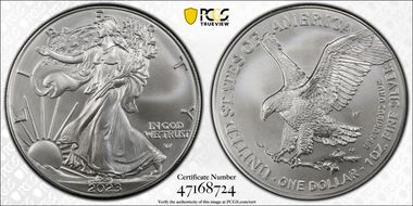 2023-W $1 Burnished Silver Eagle SP70