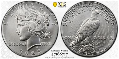 2023 $1 Peace Dollar MS70