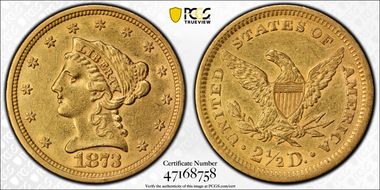 1873 $2.50 Open 3 AU50